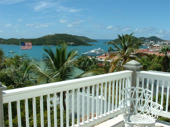 At Home in the Tropics, St. Thomas, is a sweet retreat in the hills above Charlotte Amalie's rollicking waterfront. This B&B occupies the 1803 barracks of the colonial governor's personal guard.